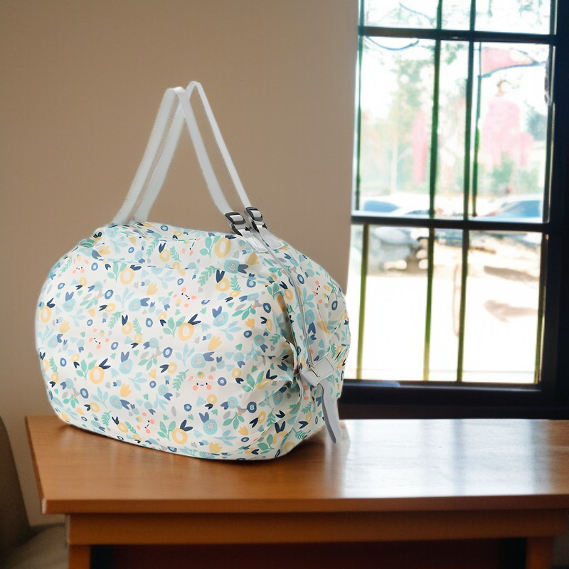 Large Capacity Foldable Eco Shopping Bag with Anti-Slip Shoulder Strap