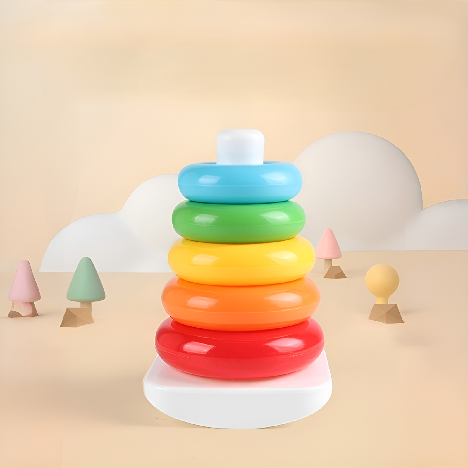 무지개 회전 쌓기 놀이