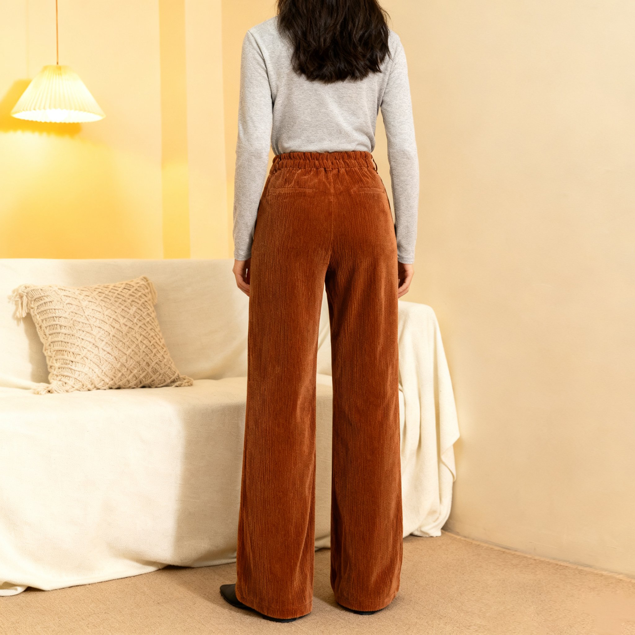 ゆったりシルエットパンツ全体画像