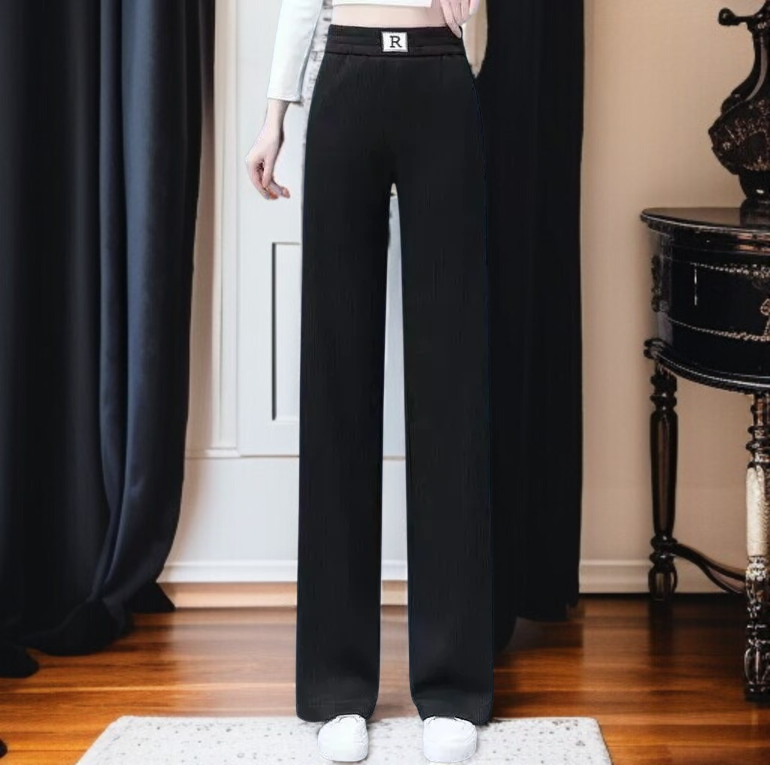 코듀로이 슬랙스 팬츠 여 슬림핏 하이웨스트 와이드 팬츠 슬림핏 와이드 팬츠