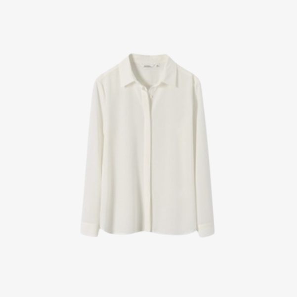 봄 한범 여 긴팔 셔츠 솔리드 이너 쉬폰 상의 봄 한범 긴팔 셔츠 이너 쉬폰 셔츠