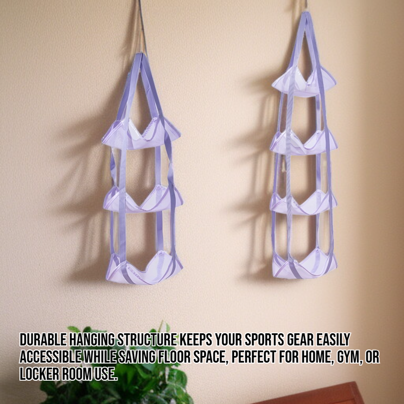 Multi layer storage hanging bag for ball games