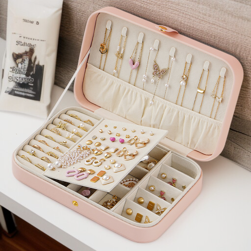 ミニジュエリーボックス ポータブル 小型ボックス 小型ジュエリー収納 ジュエリーボックス ジュエリー収納 ジュエリーボックス 小物ボックス リング イヤリングボックス 旅行 出張