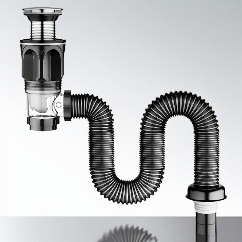 세면대 하수관 귀취방지 세면대 싱크대 수세미 누수마개 대야 배수관 액세서리 하수구
