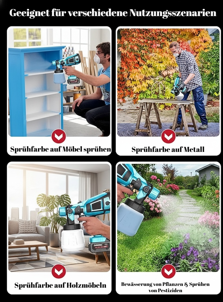 Kabellose elektrische Farbspritzmaschine