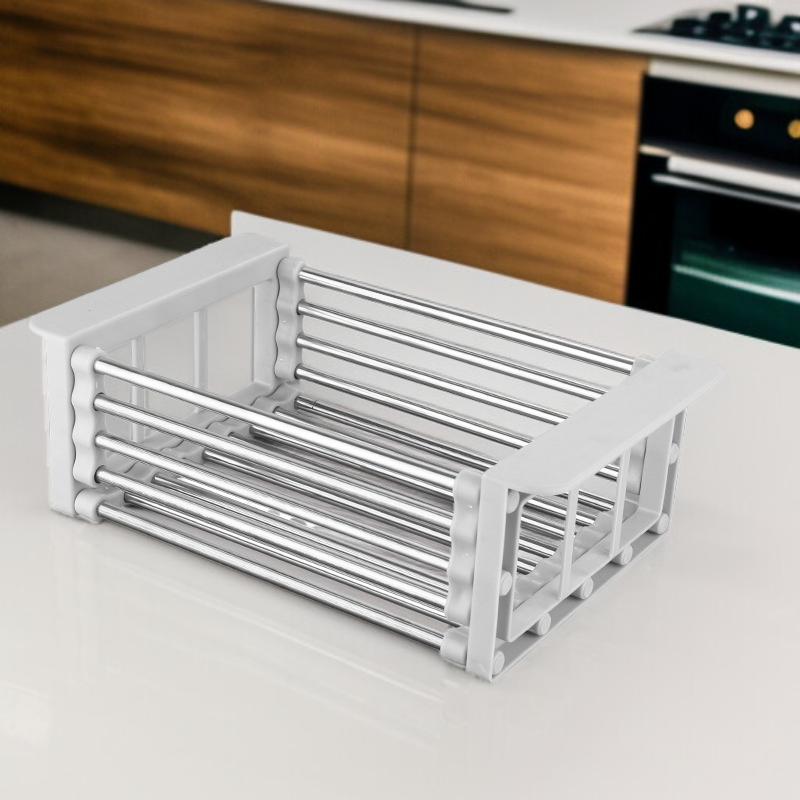 스테인리스 스틸 확장형 싱크대 수납 선반