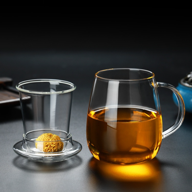 雙層高硼矽玻璃過濾茶杯