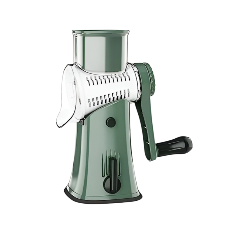 Hand-cranked vegetable cutter