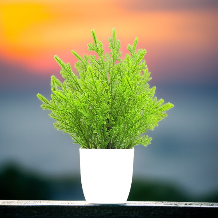 フェイクユーカリグリーン植木鉢付き