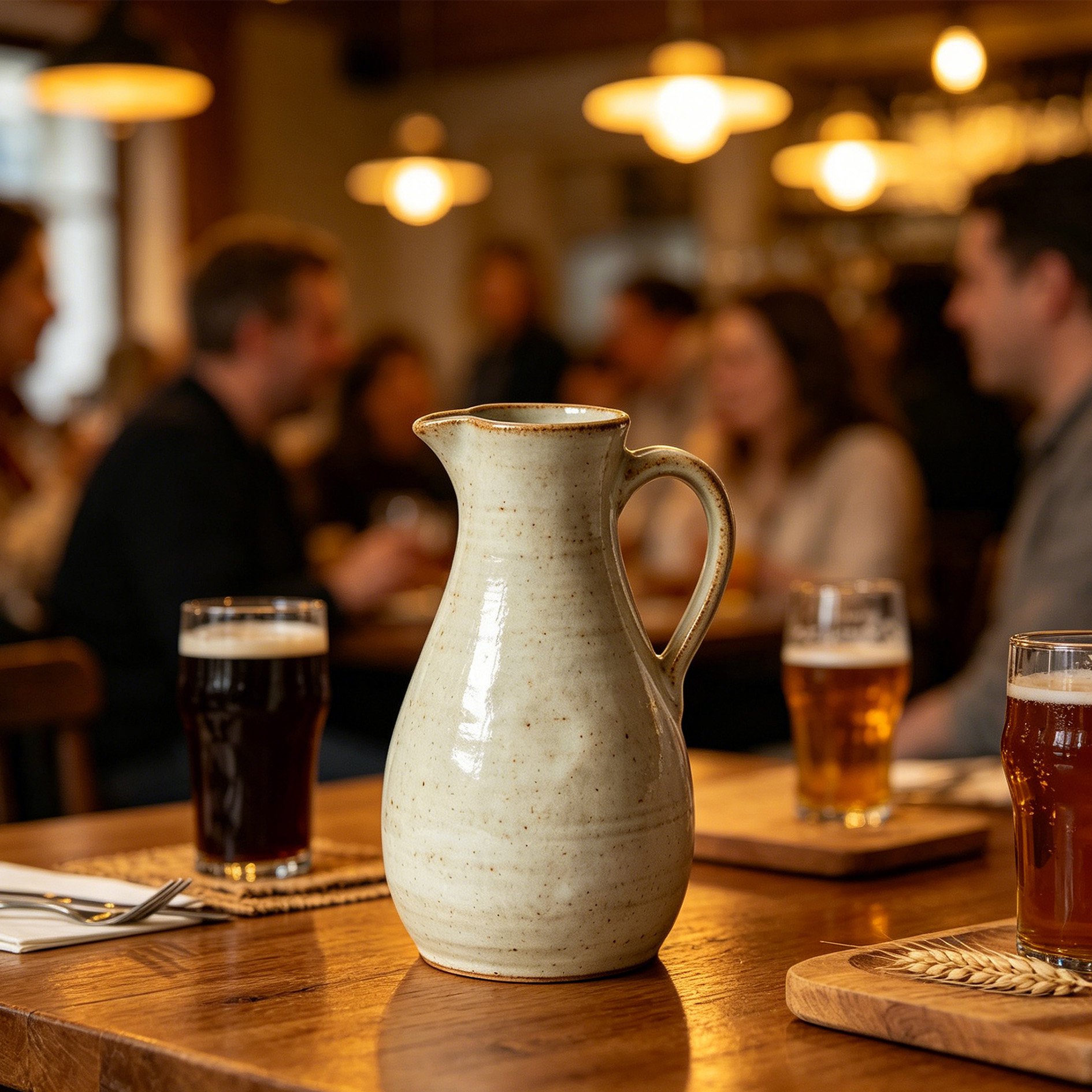 Jingdezhen Handgefertigter Grobkeramik-Bier- und Weindekanter