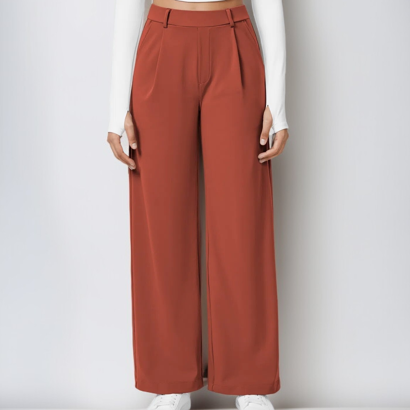 カジュアルポケットルーズスリムストレートパンツ