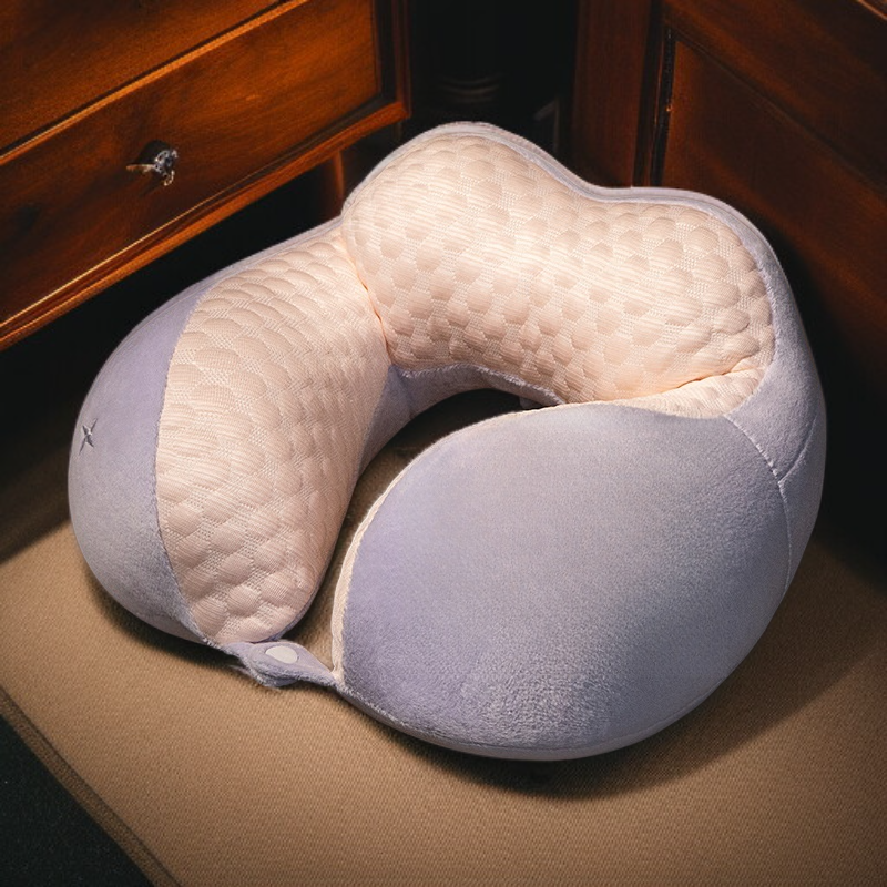 U字型ネックピロー 首・肩サポート 大人用 首椎サポート 飛行機用枕