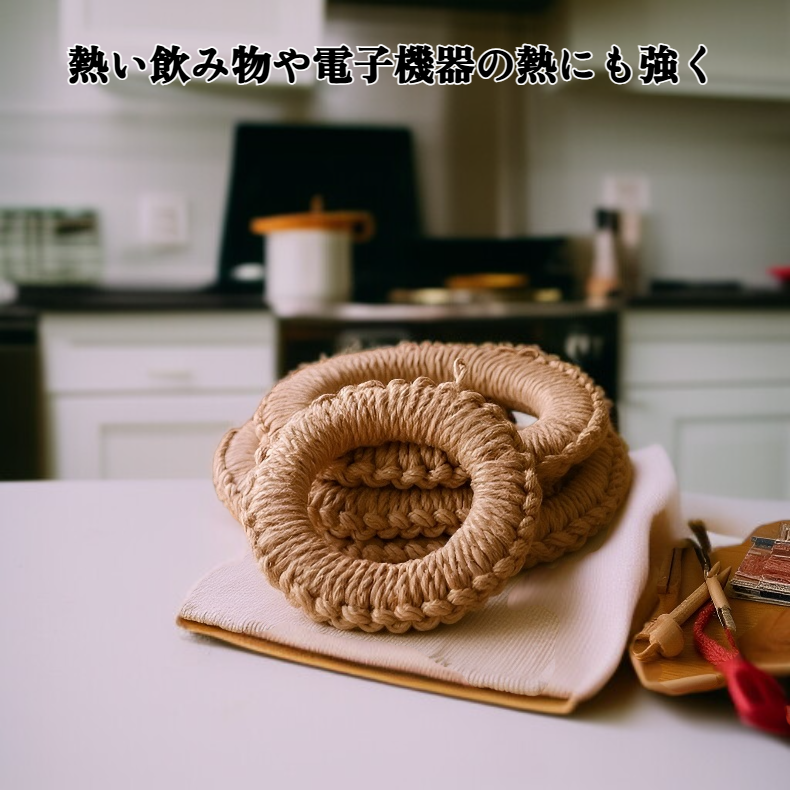 編み込みデスクトップ耐熱マット
