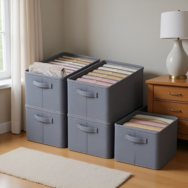 Durable collapsible bin for home organization