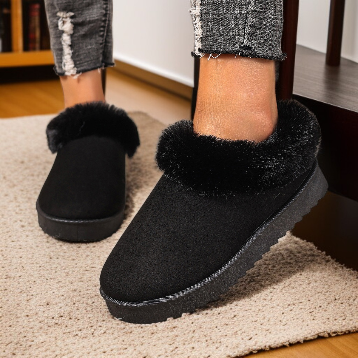 여성 실내화 바닥 내구성 강조 이미지