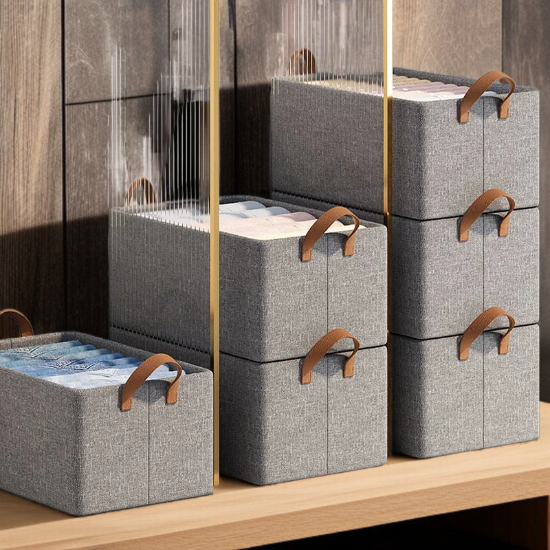 Space-saving Foldable Storage Bin for Clothes