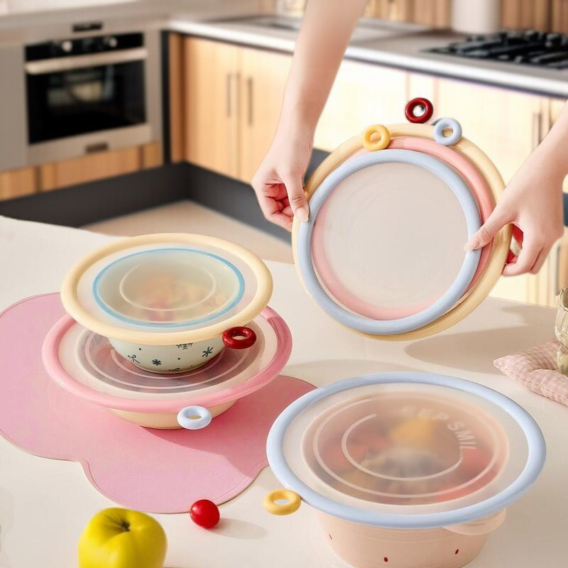 원형 스플래시 전자레인지 밀폐용 실리콘 신선도 유지 뚜껑 신선도 유지 그릇 접시 원형 밀폐용 실리콘 신선도 유지 뚜껑