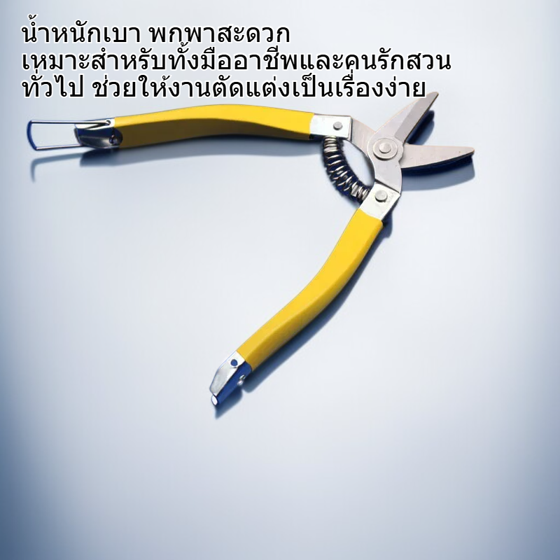 กรรไกรตัดแต่งกิ่งมืออาชีพ ด้ามจับกันลื่น สแตนเลส สำหรับตัดแต่งสวน