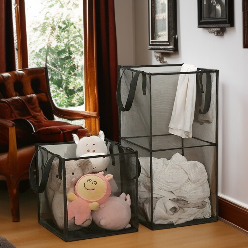 Großer faltbarer Schmutzwäschekorb mit Griff