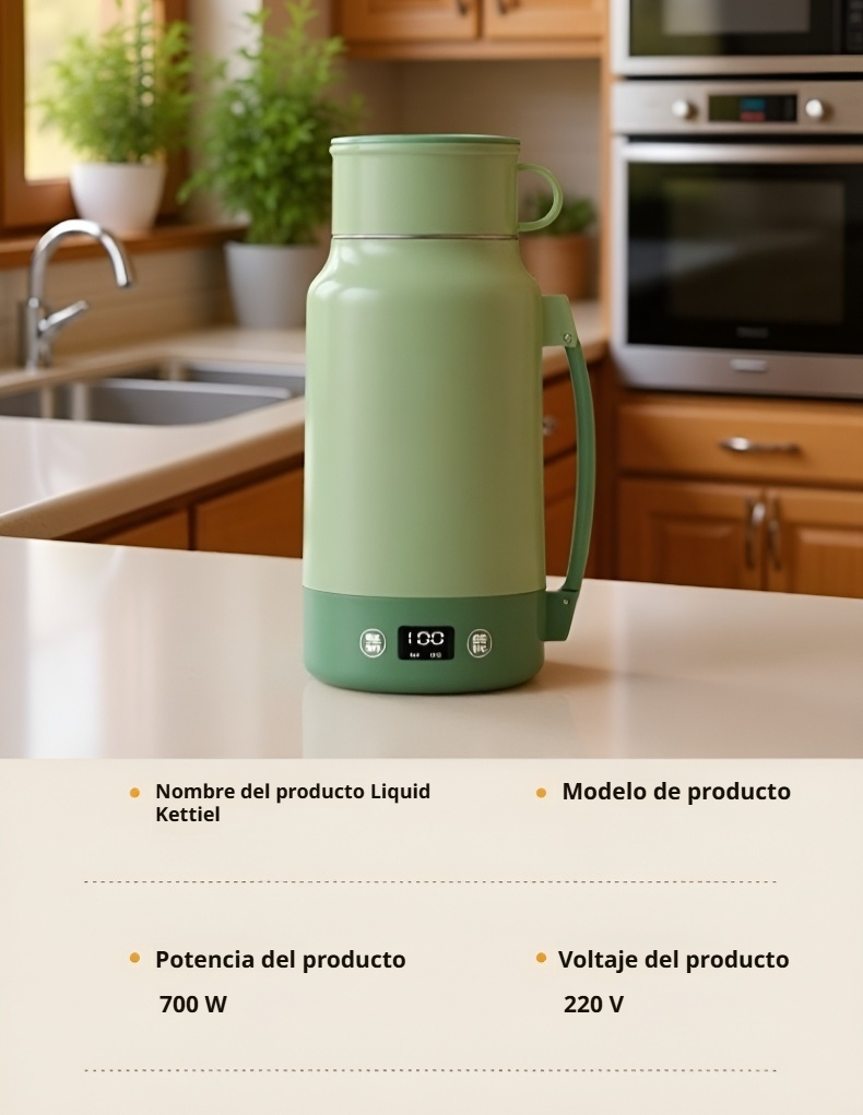 Botella hervidora portátil compacta para viajes