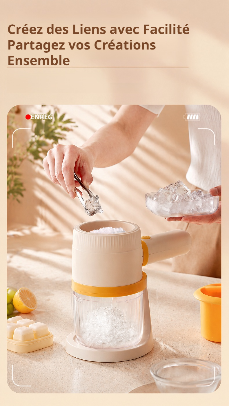 Utilisation simple de la machine à glace pilée électrique