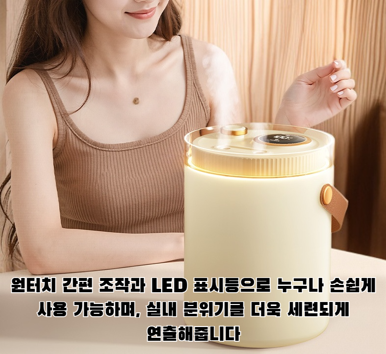 홈 무소음 듀얼 포트 대형 스프레이 가습기 전면 이미지