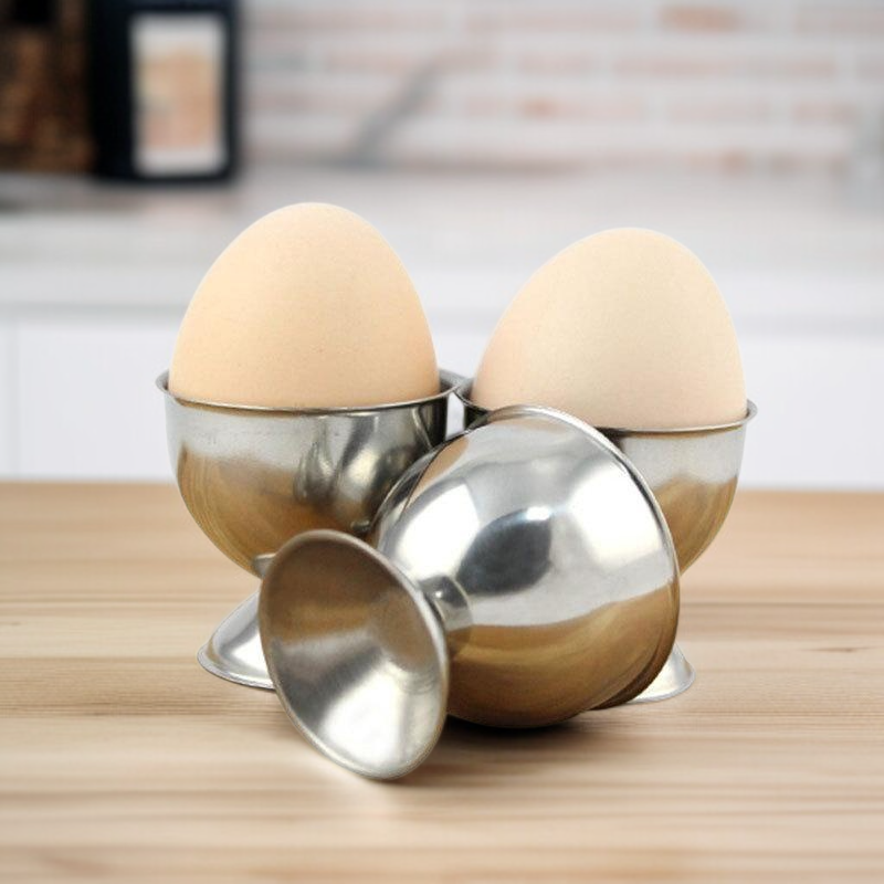 Vierteiliger Esstisch Edelstahl Eier Trag