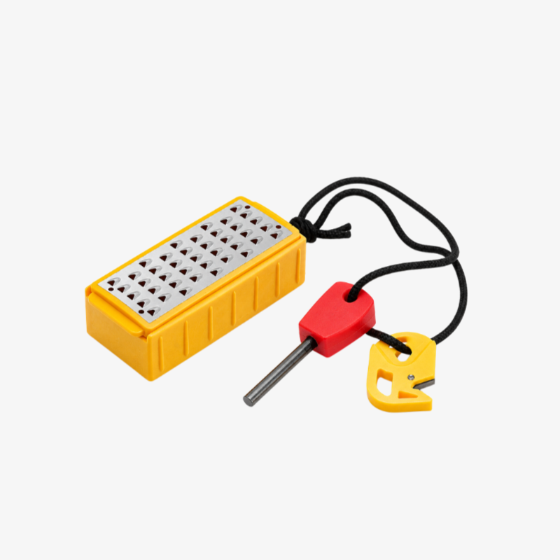 Kit de fabrication de tinder et pierre à feu portable pour l'extérieur
