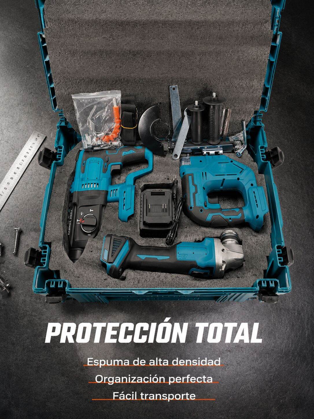 Diseño ergonómico del juego de herramientas eléctricas