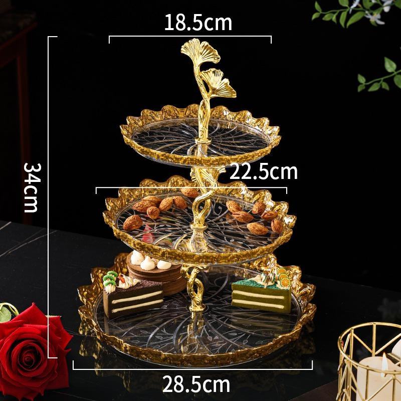 Luxury Gold-painted Dessert Plate for Afternoon Tea