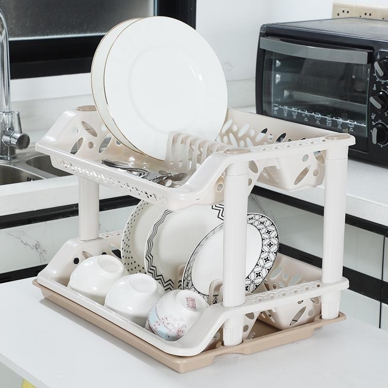 Double-layer cutlery drainer