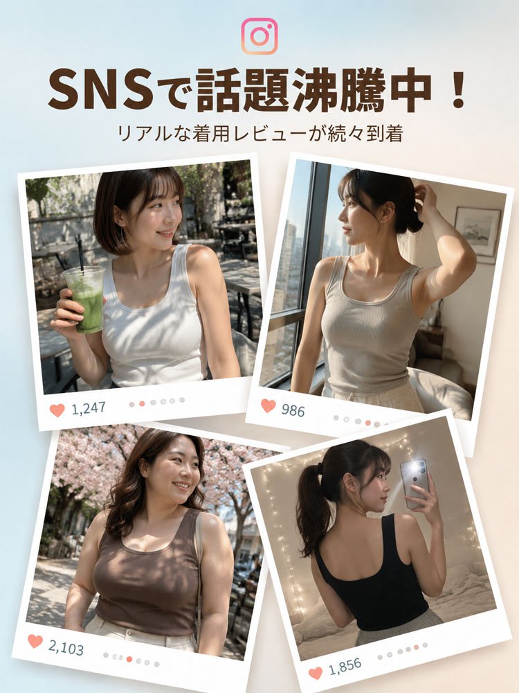 Monolly 魔法のシルエット ブラトップ | 脇肉ブロック・接触冷感