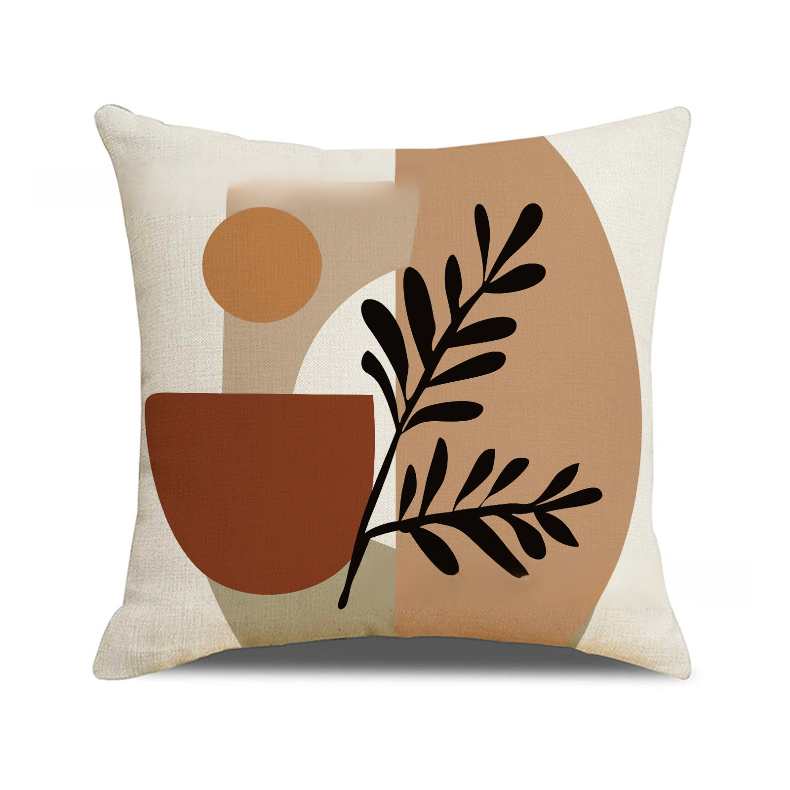 Olive leaf sunset linen pillowcase