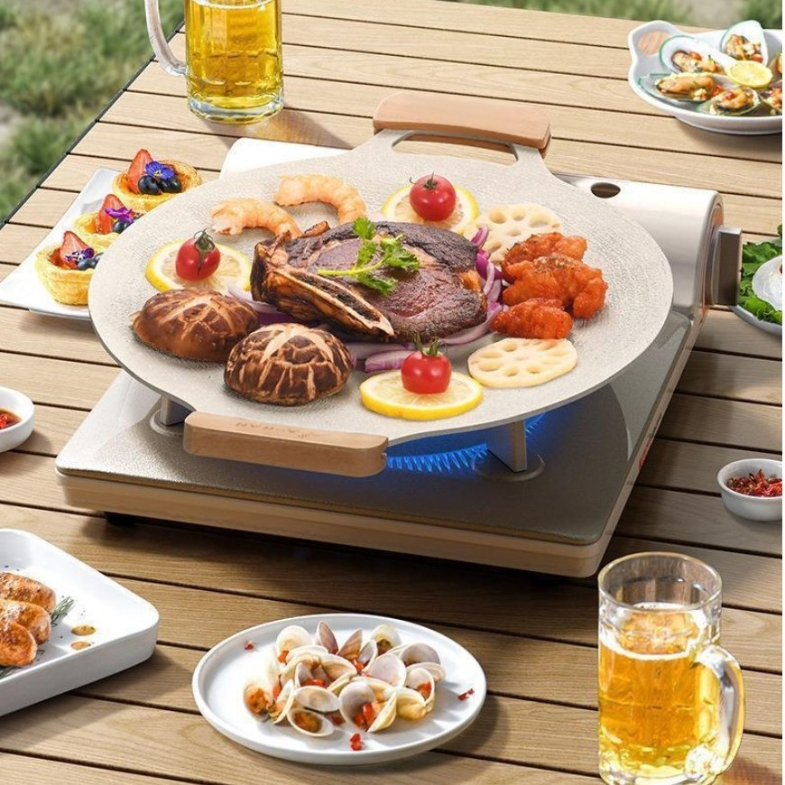 鉄板焼きポータブルガスグリルパン