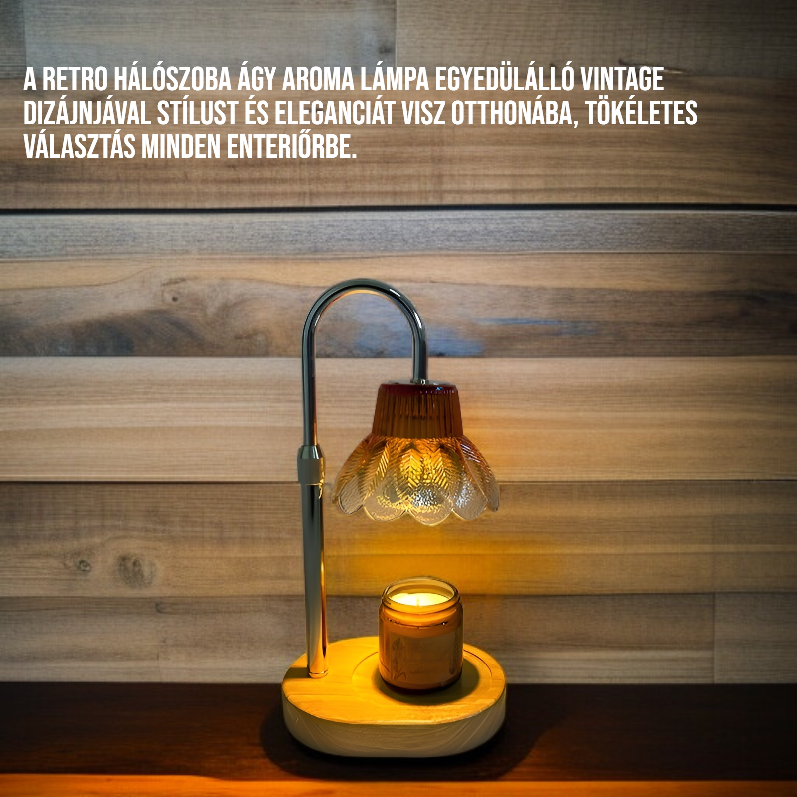 Retro hálószoba ágy aroma lámpa