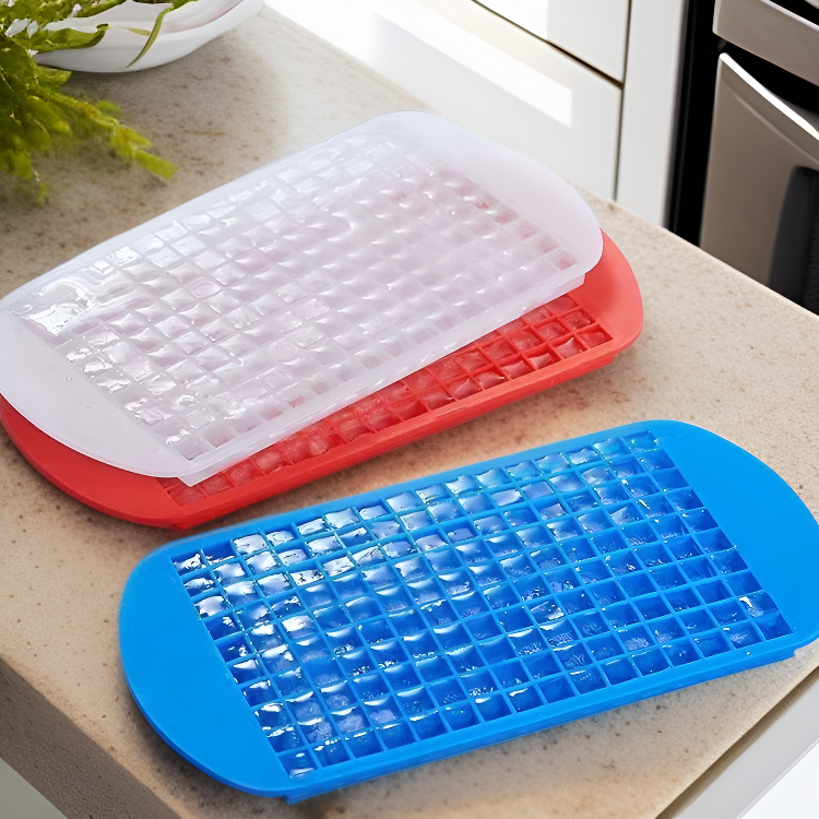 シリコン製ミニスクエア製氷器 クラッシュアイストレイ