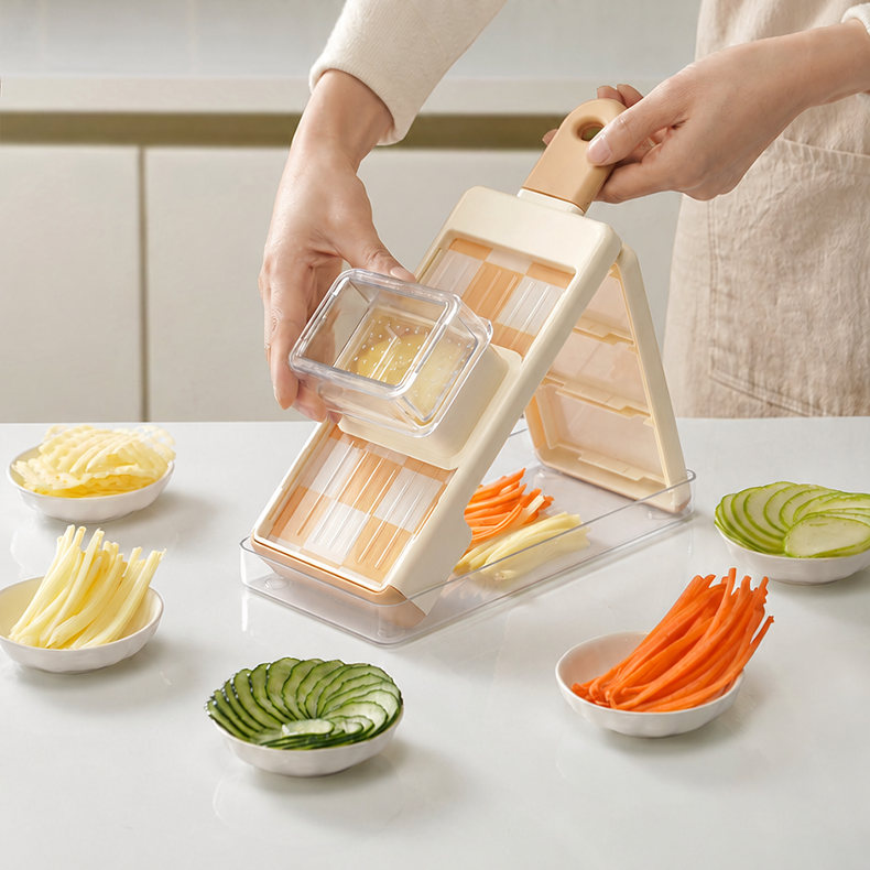 手を傷つけない多機能ポテトシュレッダー