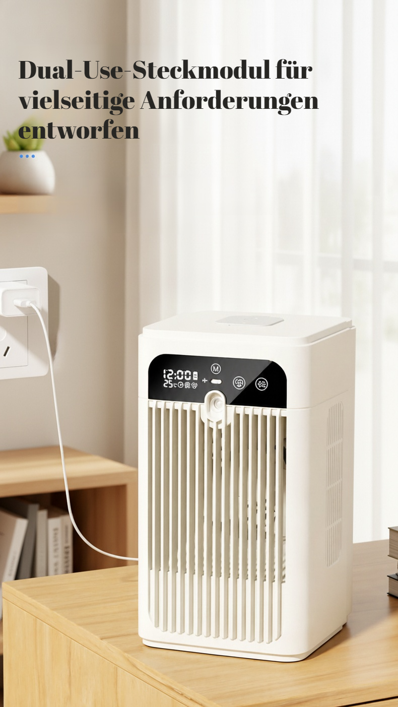 Energieeffizienter Tischventilator mit LED-Beleuchtung
