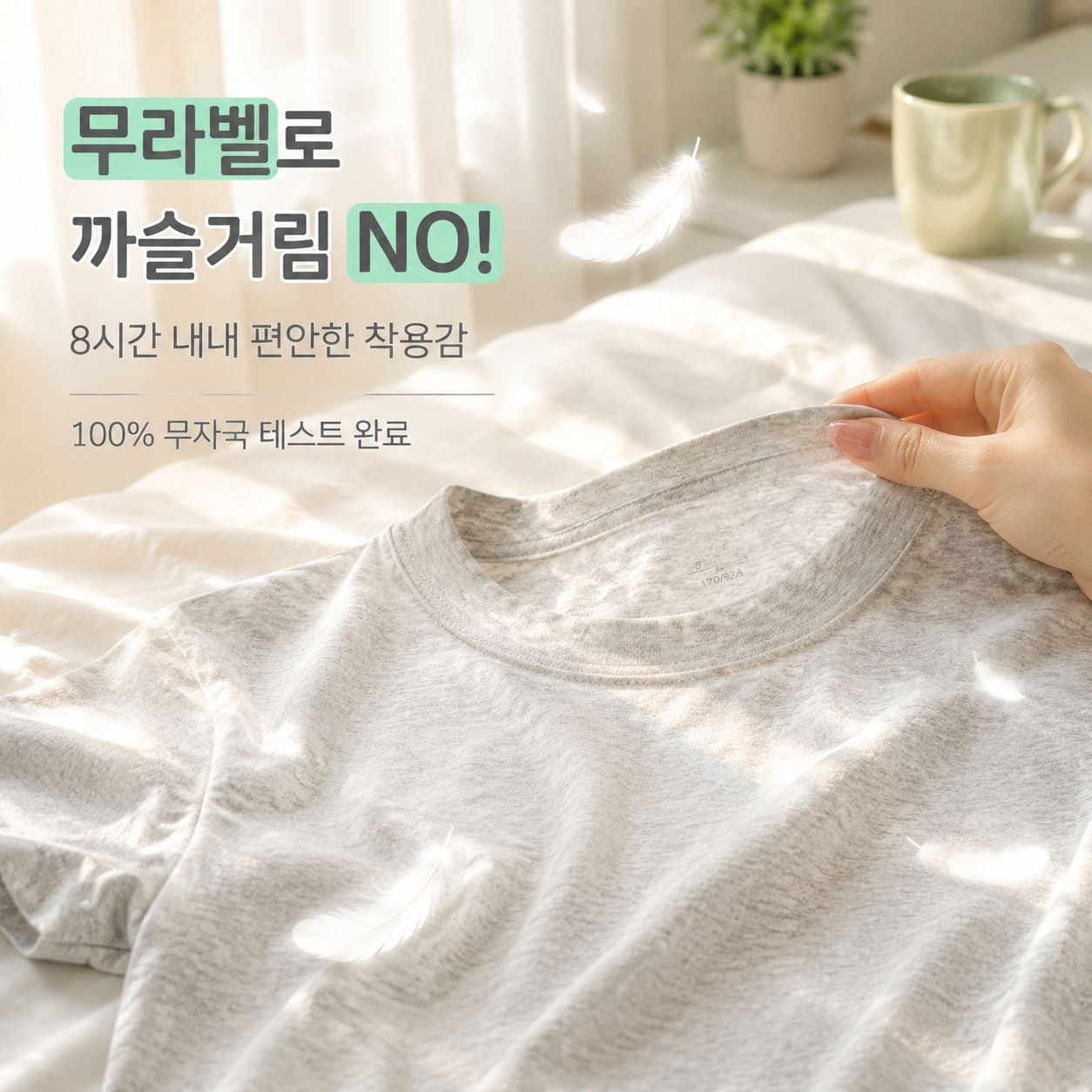 심플한 순색 크롭 라운드넥 티셔츠 트렌디 상의