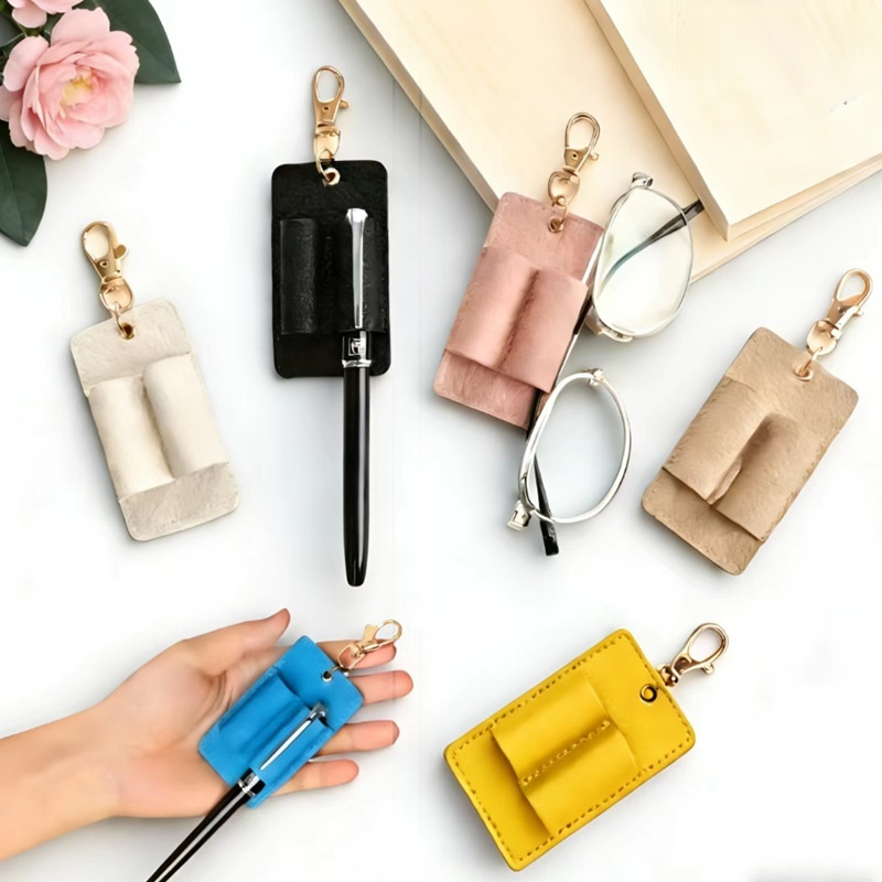 Travel Dual Groove Pen Clip Keychain, Convenient Organizer and Easy Removal