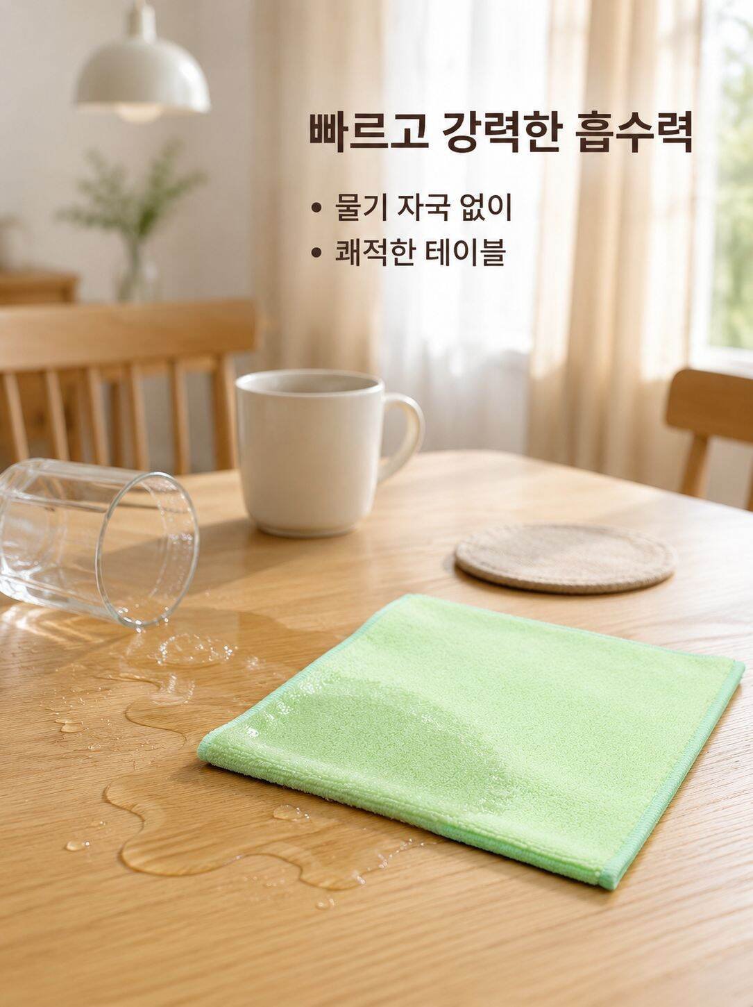기름 방지와 보풀 방지 청소 행주