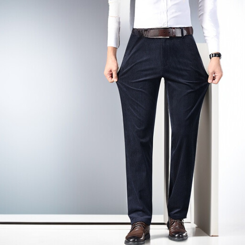 도톰 코듀로이 남성 팬츠 비즈니스 캐주얼 팬츠 기모 핫팬츠 링클프리 와이드 일자핏 남성 팬츠