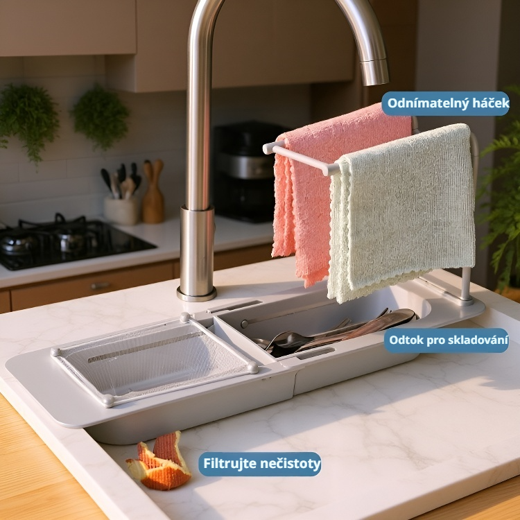 Nastavitelná odkapávací police