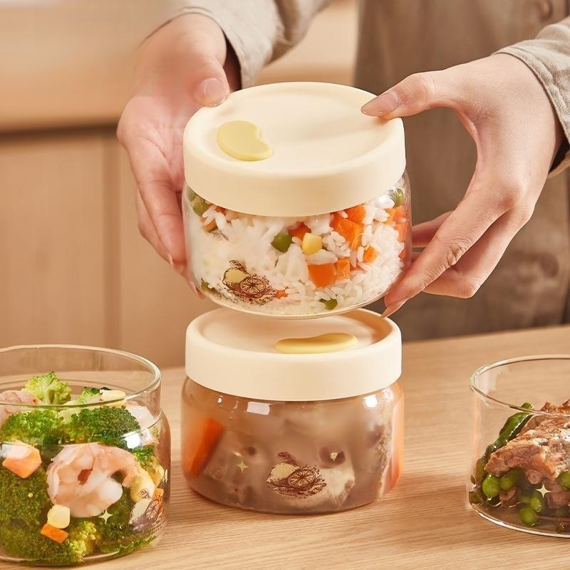 Food Grade Glass Lunch Box, Microwave Safe, Sealed with Lid