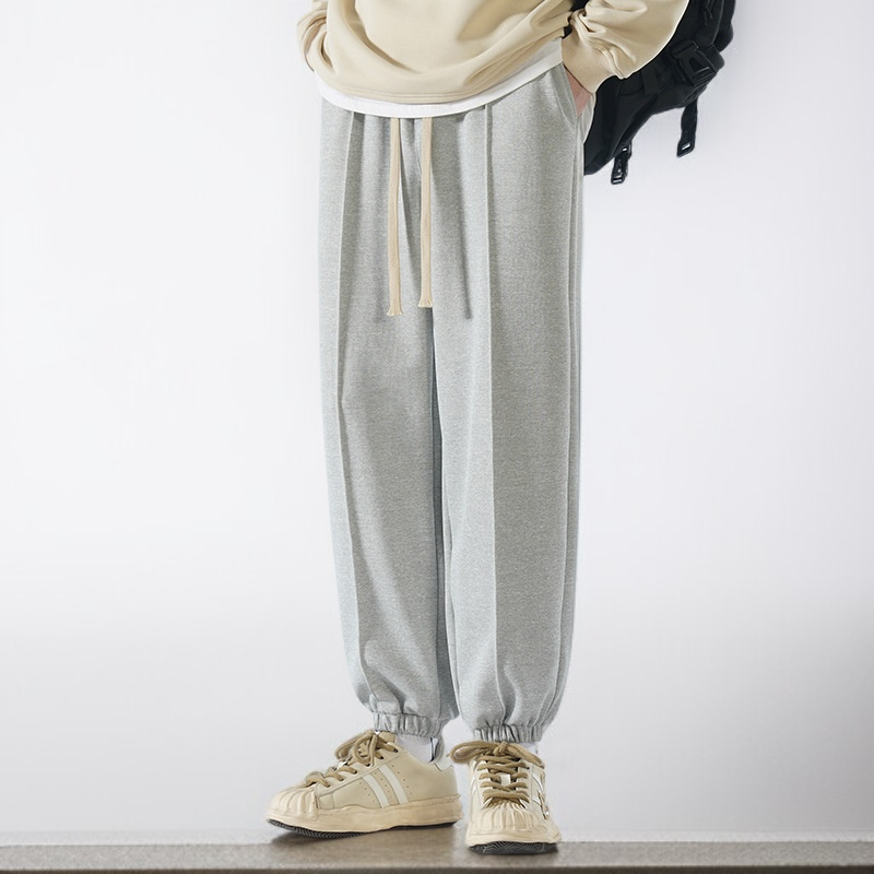 남 봄 가을 와이드 아메리칸 캐주얼 트레이닝 빅사이즈 면 조거 팬츠