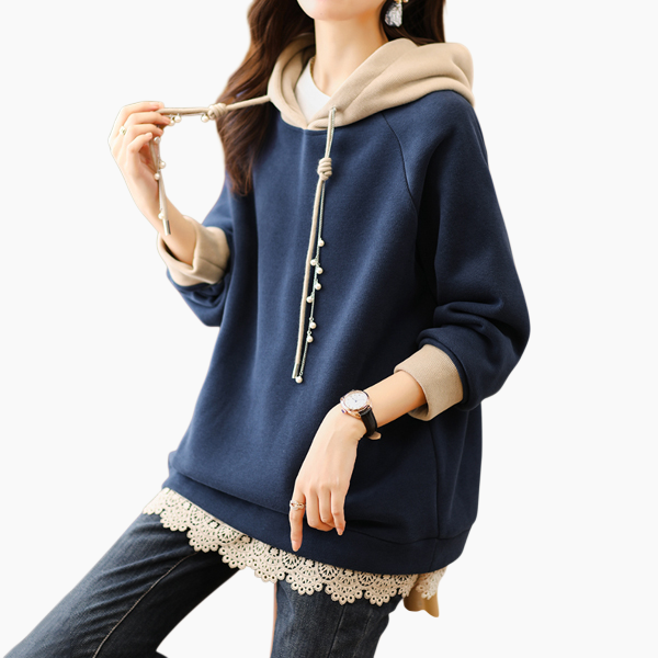 フード付きのパッド入りのセーターのジャケット緩い脂肪質の姉妹のセーターの女性大きいサイズの冬のセーター