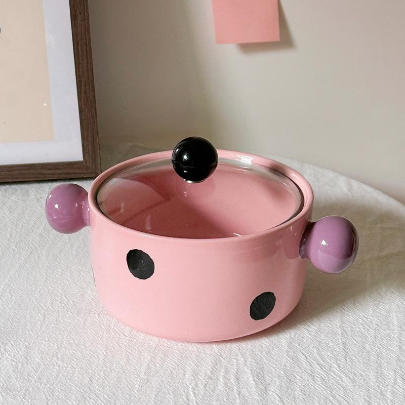 Cuenco de cerámica de doble asa