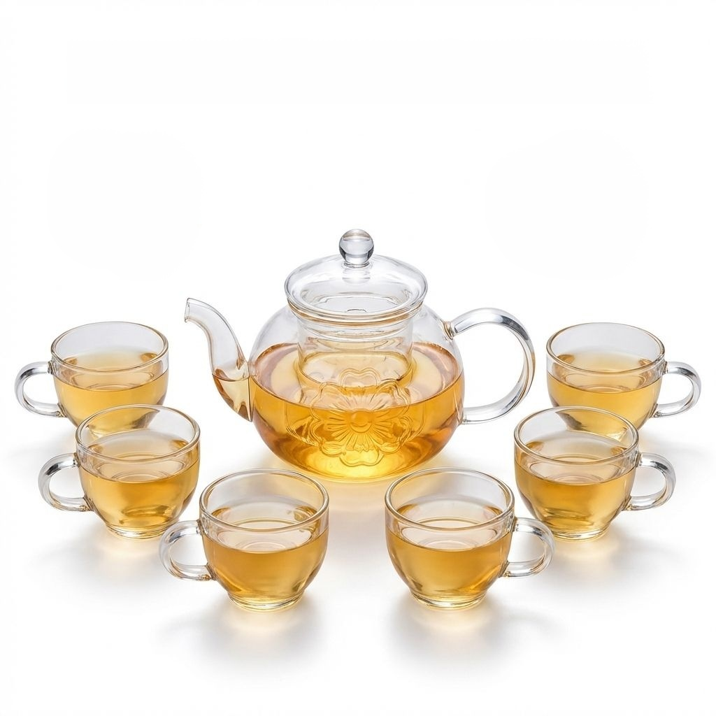 加厚高硼矽玻璃壺套裝