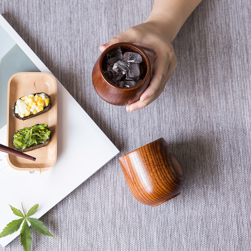 빈티지 우드 컵 받침 / 레트로 티컵 홀더