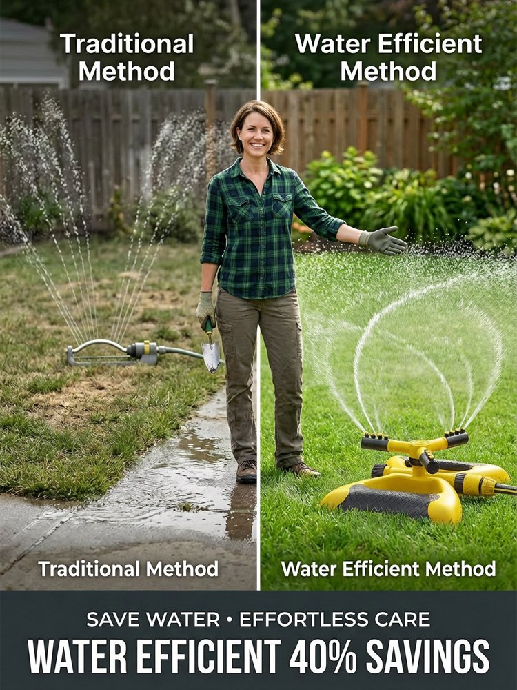 360° Automatic Rotating Sprinkler - Saves 40% of Water
